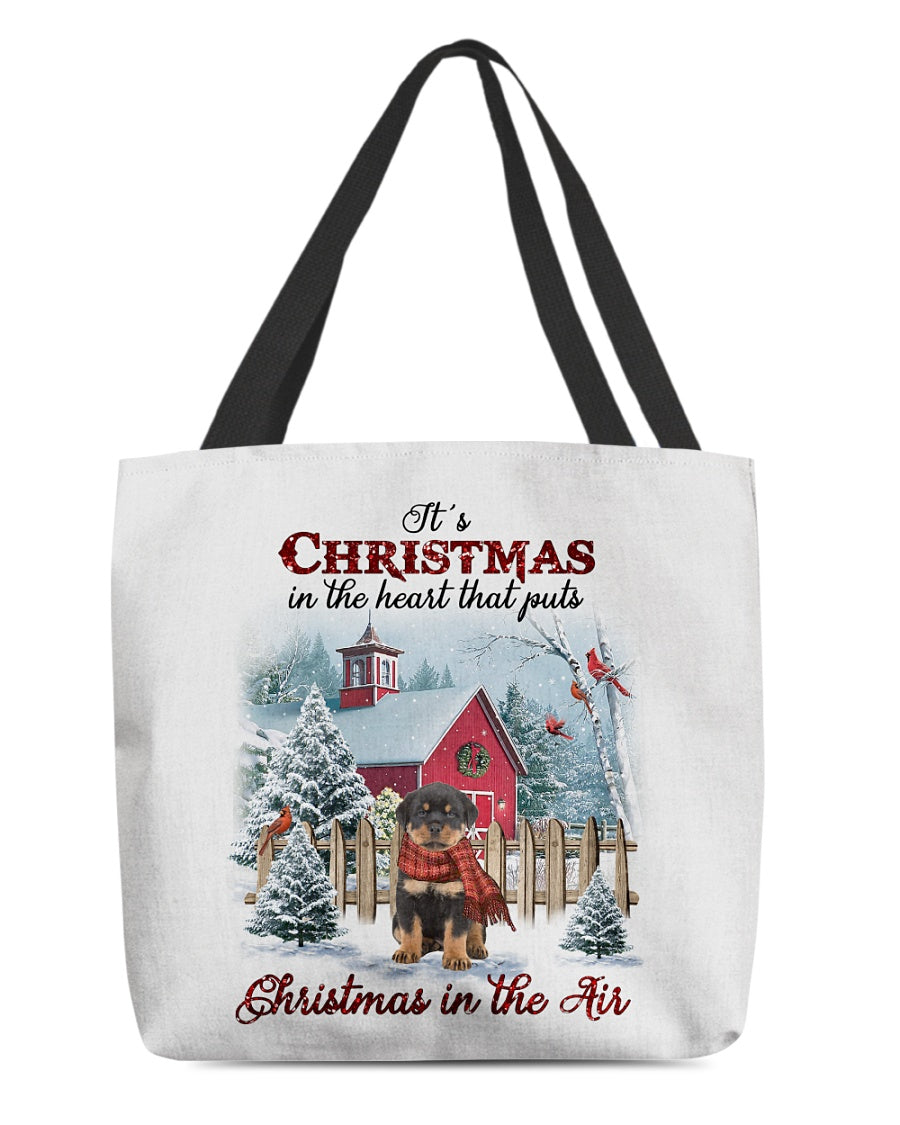 Christmas Air-Rottweiler 2-Cloth Tote Bag