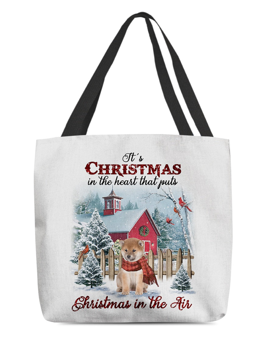 Christmas Air-Shiba Inu 2-Cloth Tote Bag