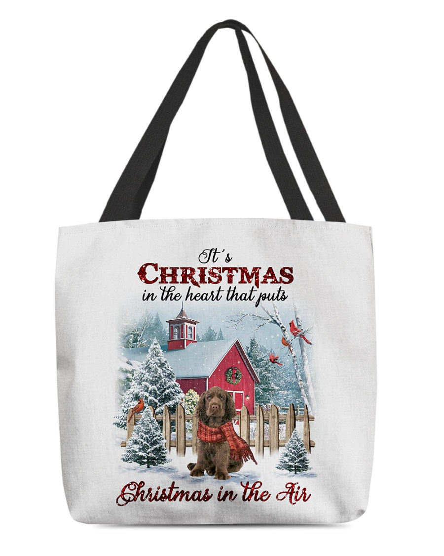 Christmas Air-Sussex Spaniel-Cloth Tote Bag