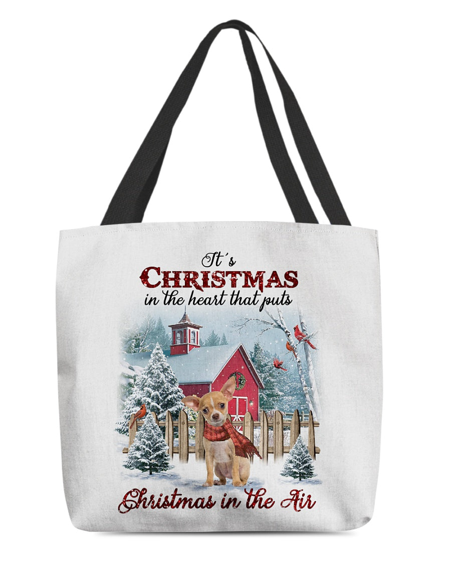 Christmas Air-TAN Chihuahua 2-Cloth Tote Bag