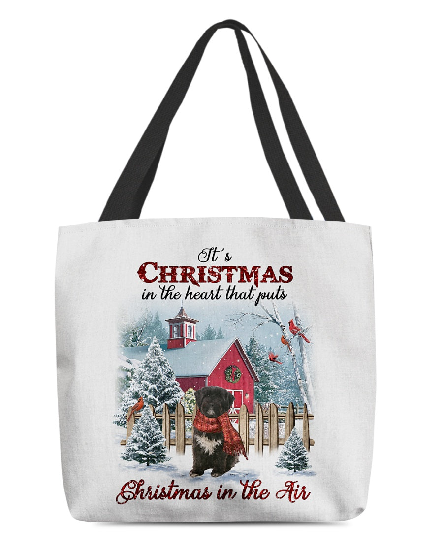 Christmas Air-Tibetan Terrier 2-Cloth Tote Bag