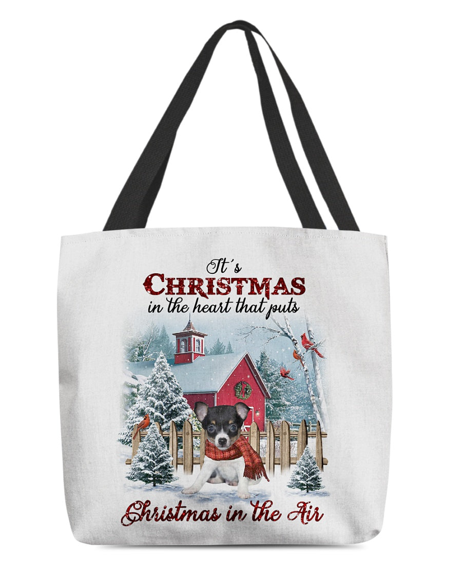 Christmas Air-Toy Fox Terrier-Cloth Tote Bag