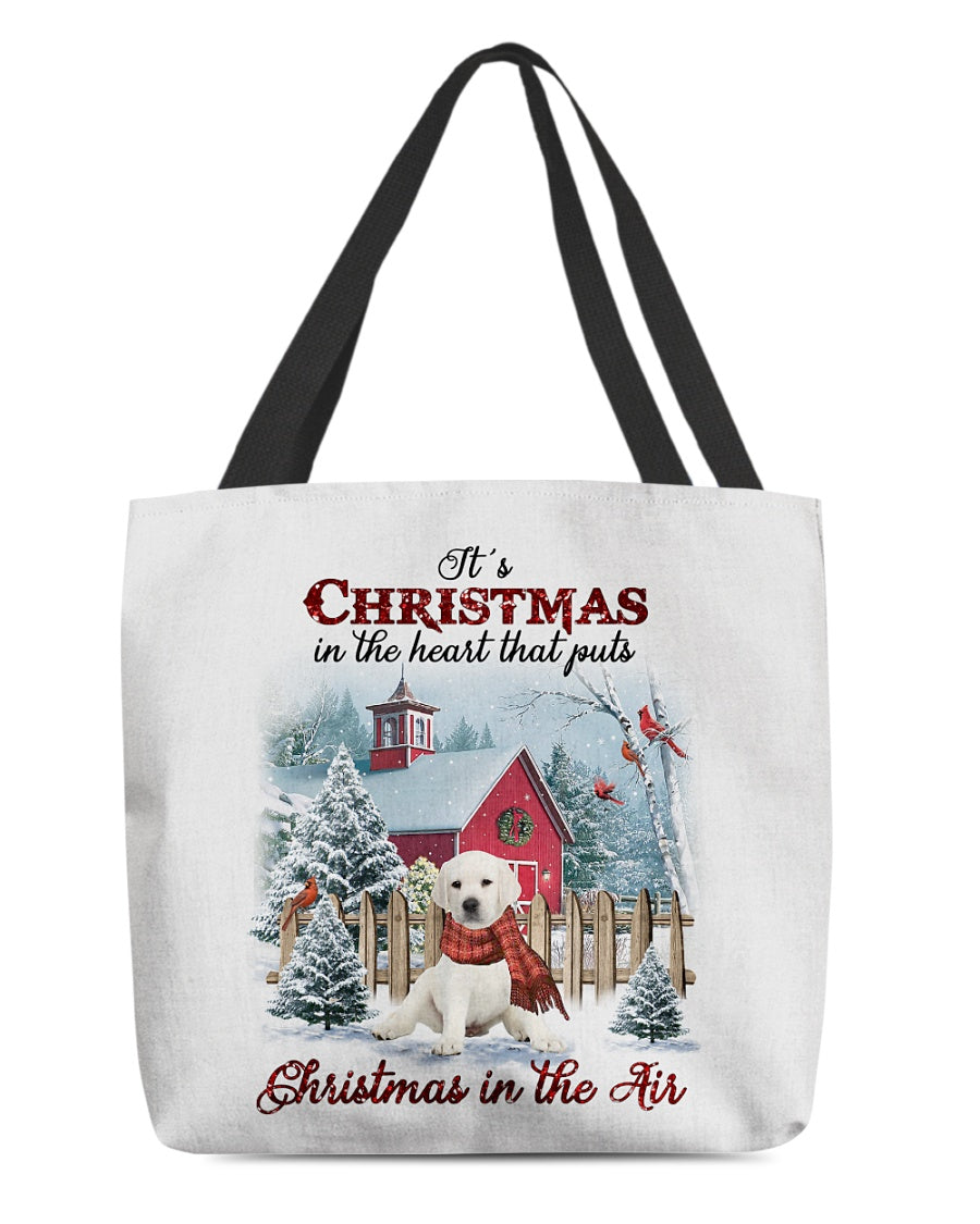 Christmas Air-WHITE Labrador-Cloth Tote Bag
