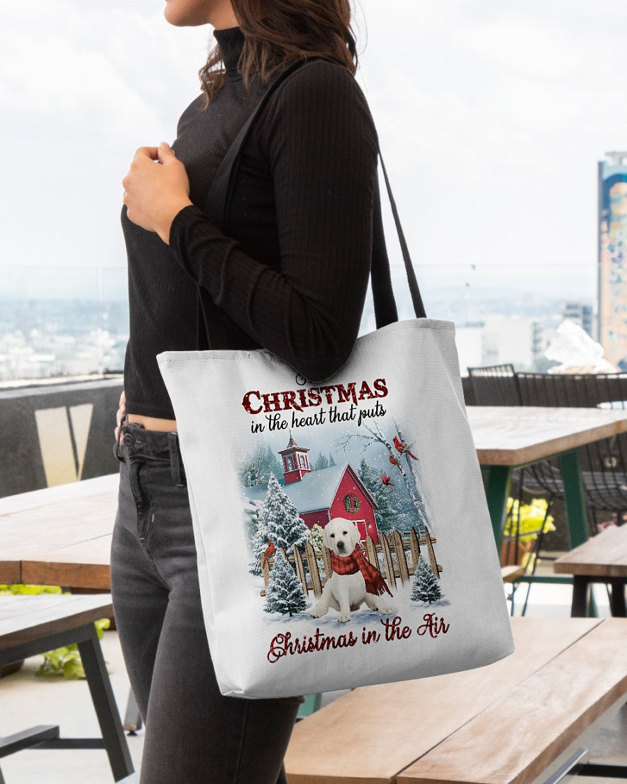 Christmas Air-WHITE Labrador-Cloth Tote Bag