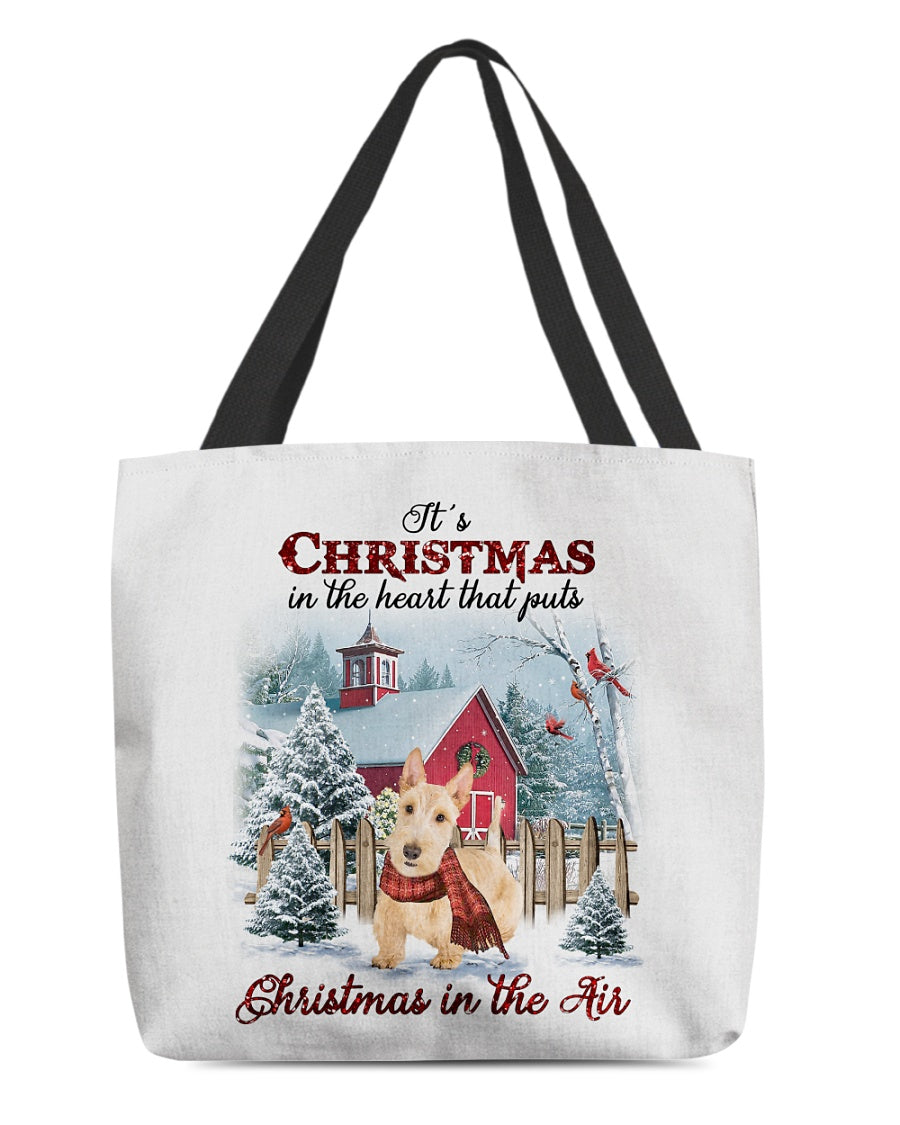 Christmas Air-Wheaten Scottish Terrier-Cloth Tote Bag