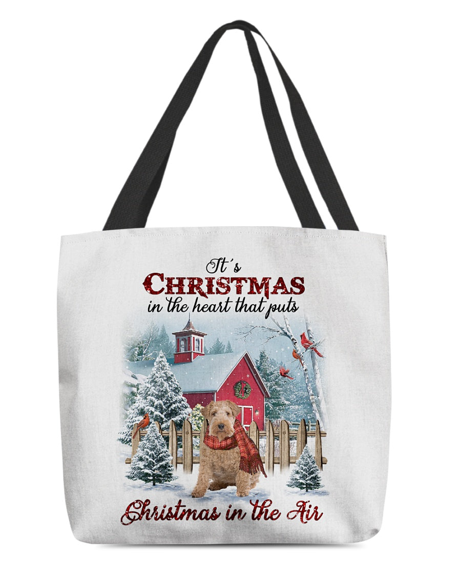 Christmas Air-Wire Fox Terrier 1-Cloth Tote Bag