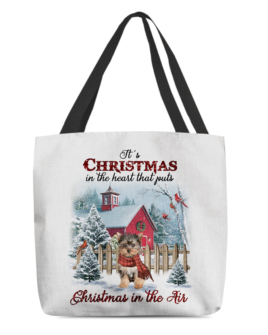 Christmas Air-YorkShire Terrier-Cloth Tote Bag