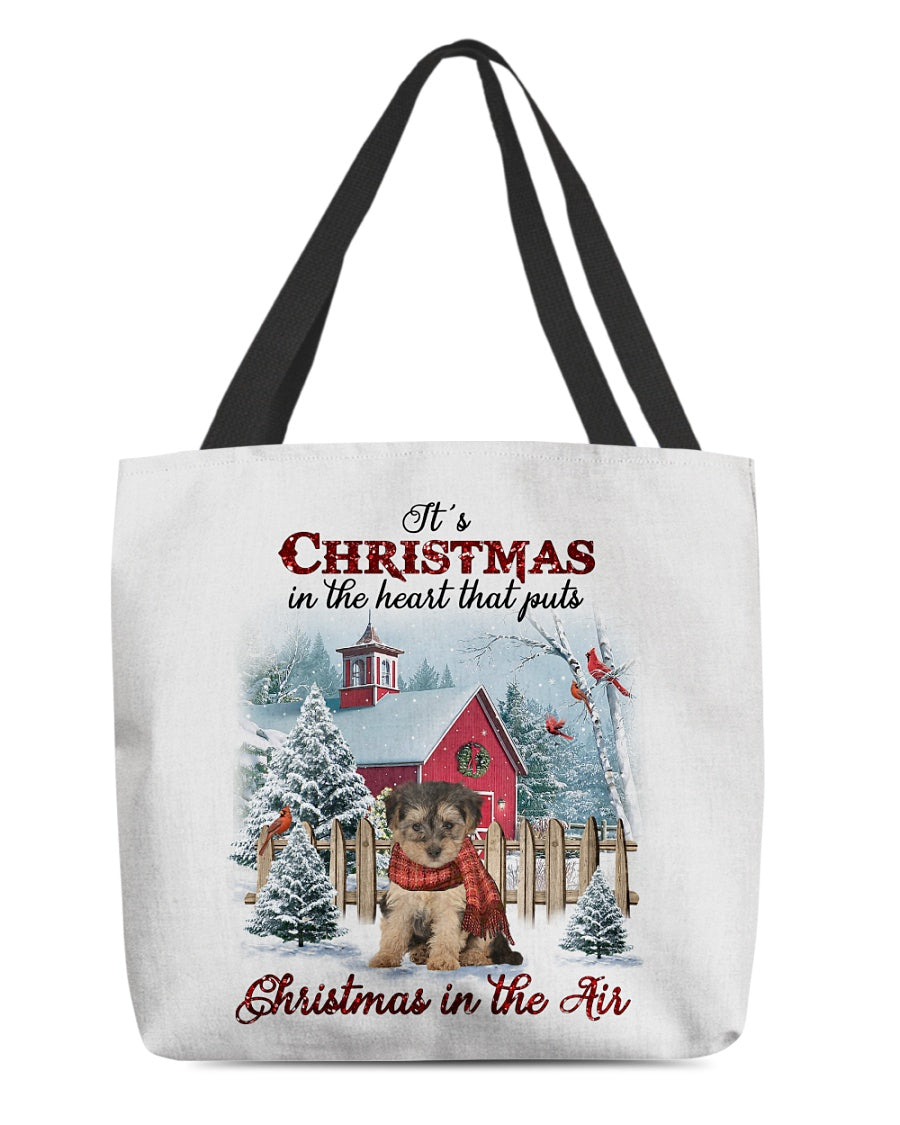 Christmas Air-Yorkipoo-Cloth Tote Bag