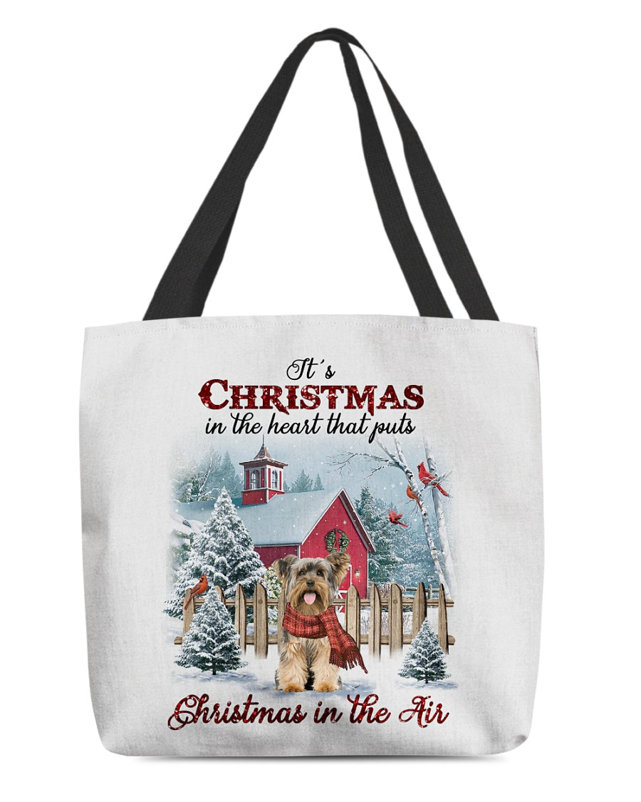 Christmas Air-Yorkshire Terrier 1-Cloth Tote Bag