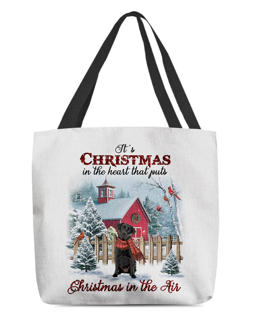 Christmas Air-black Labrador 1-Cloth Tote Bag