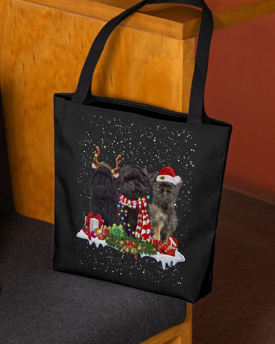 Christmas Buddies-Affenpinscher-Cloth Tote Bag