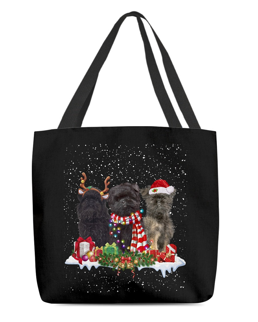 Christmas Buddies-Affenpinscher-Cloth Tote Bag