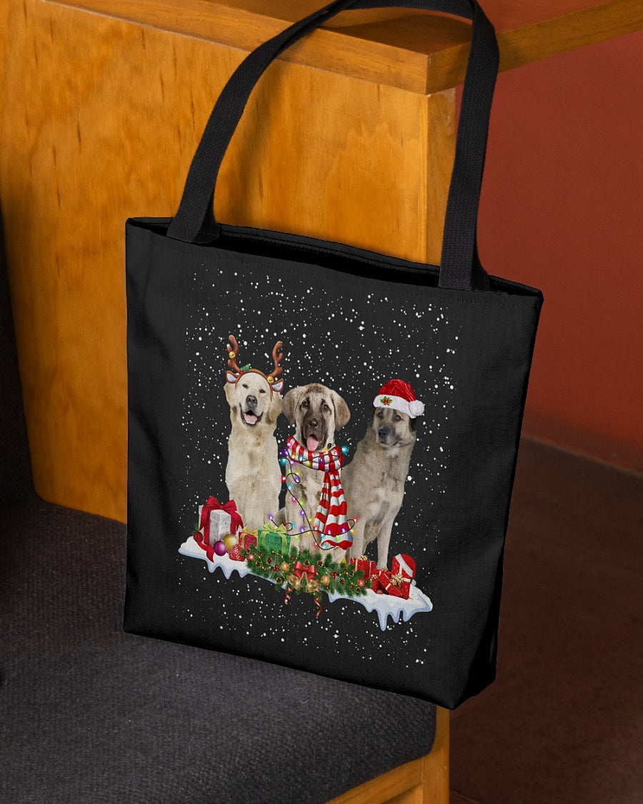 Christmas Buddies-Anatolian Shepherd-Cloth Tote Bag