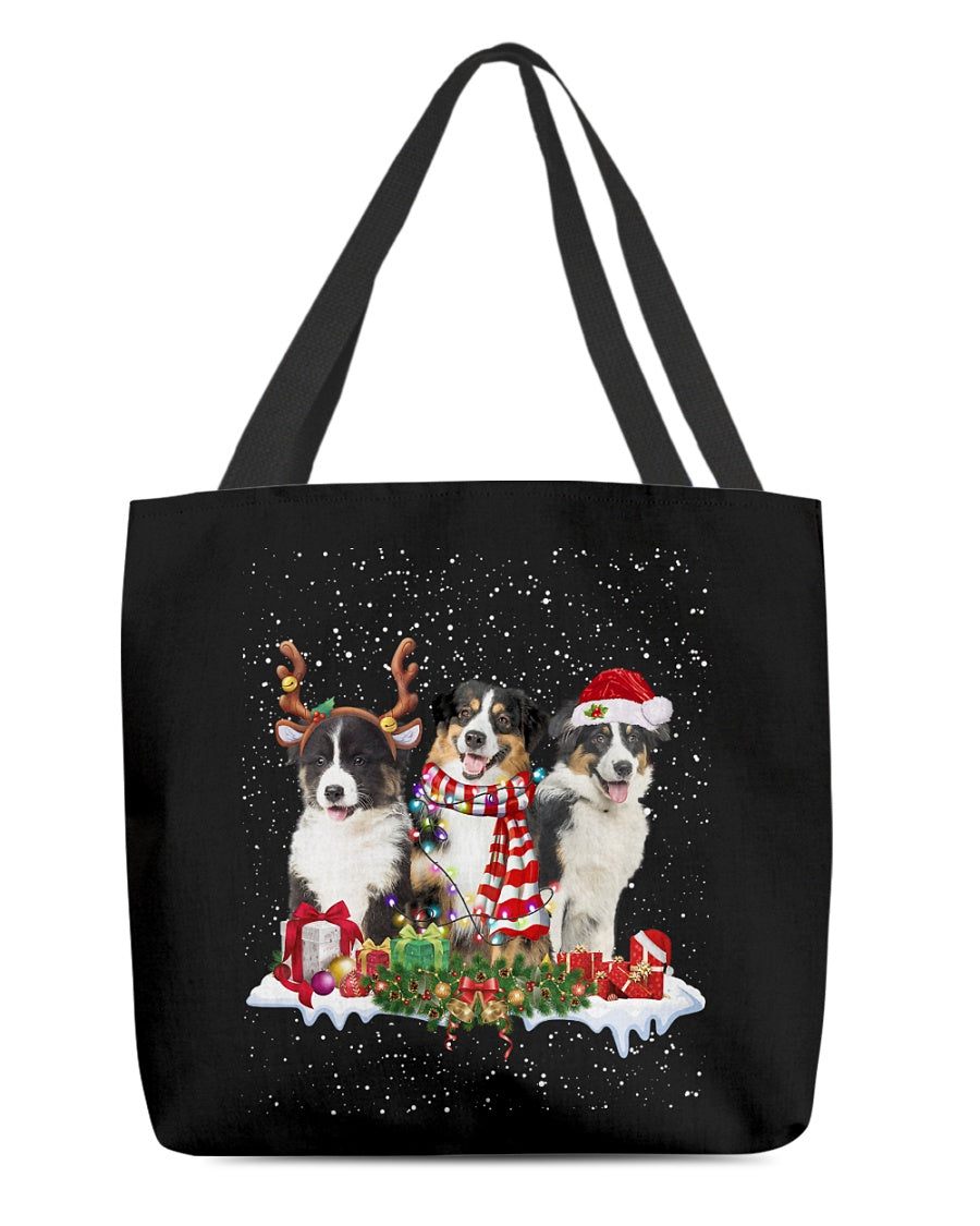 Christmas Buddies-Australian Shepherd 1-Cloth Tote Bag