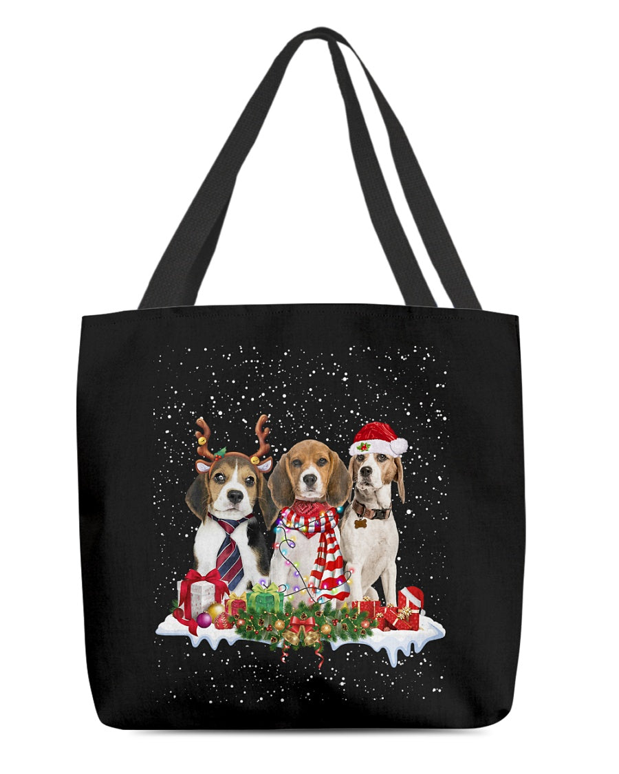 Christmas Buddies-Beagle 1-Cloth Tote Bag