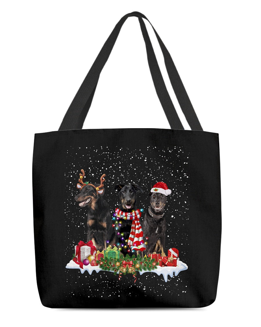 Christmas Buddies-Beauceron-Cloth Tote Bag