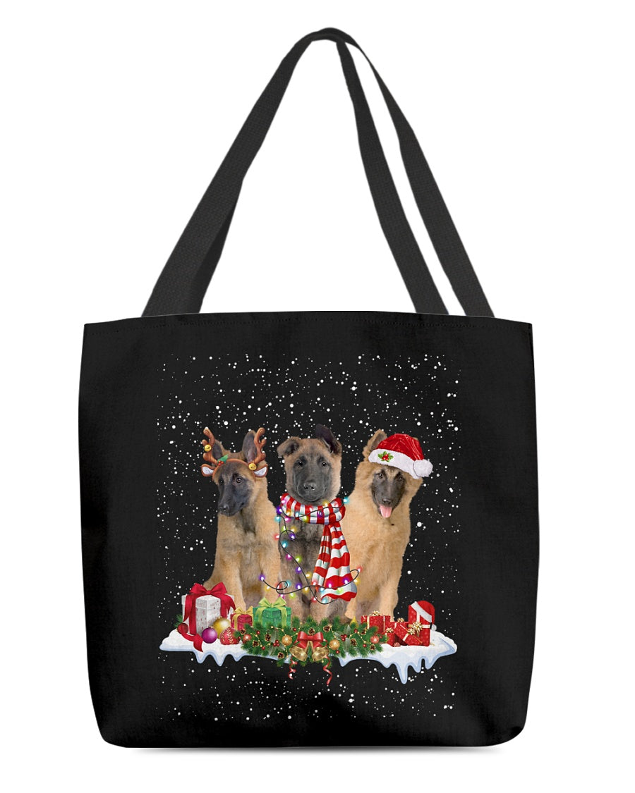 Christmas Buddies-Belgian Tervuren-Cloth Tote Bag