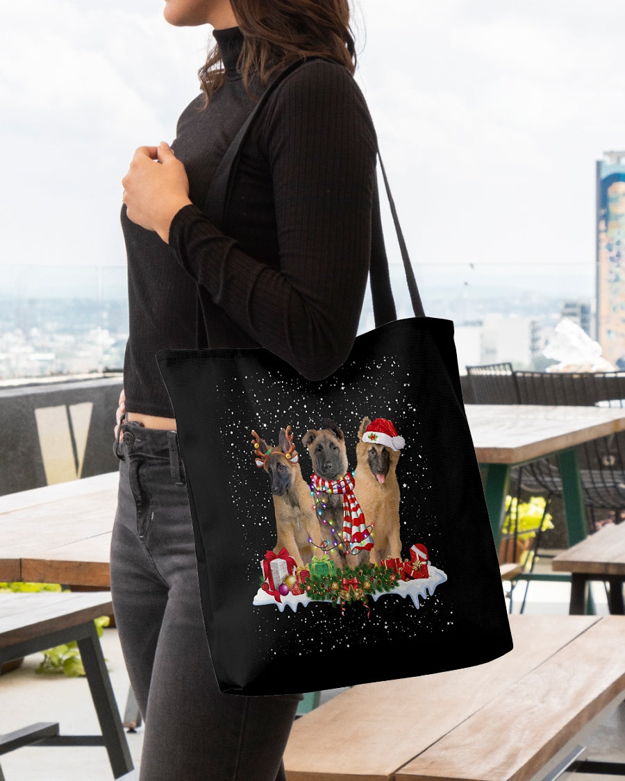Christmas Buddies-Belgian Tervuren-Cloth Tote Bag