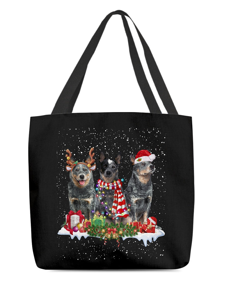 Christmas Buddies-Blue Heeler-Cloth Tote Bag