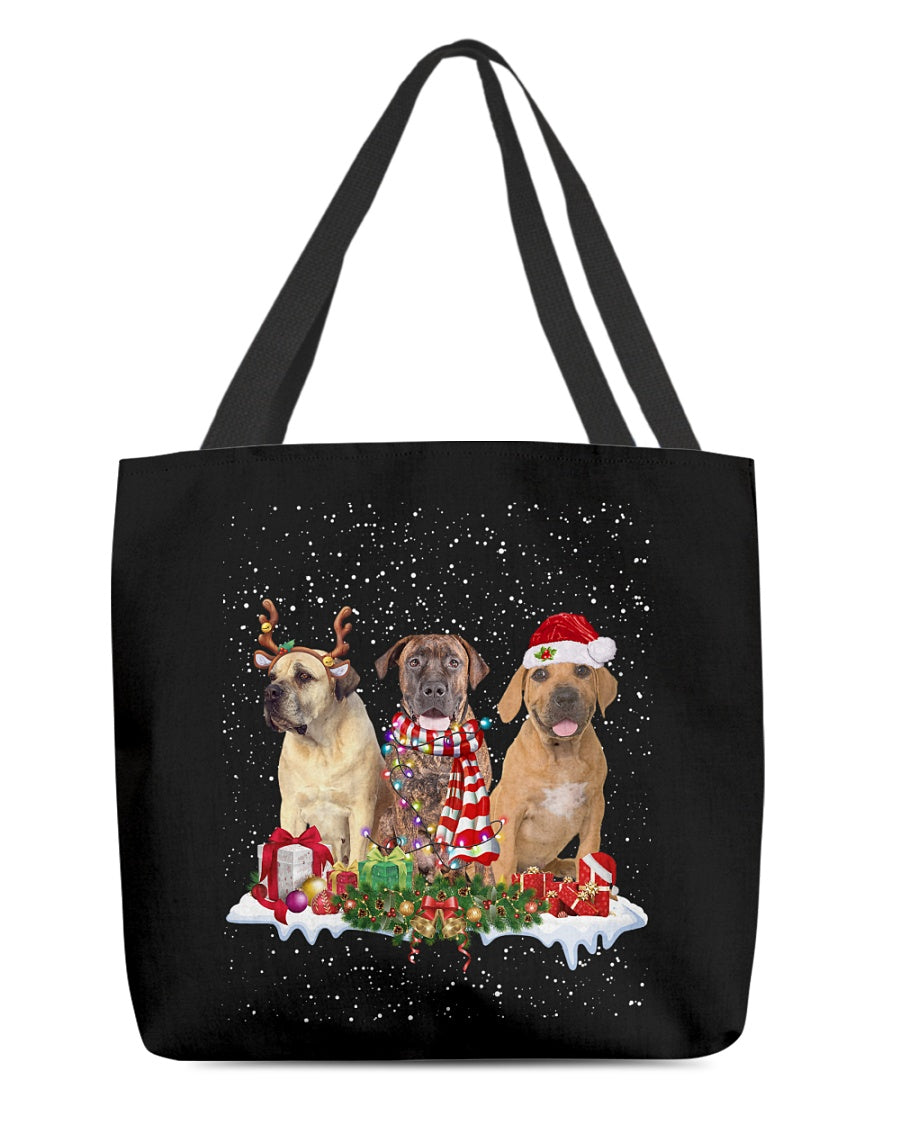 Christmas Buddies-Boerboel-Cloth Tote Bag