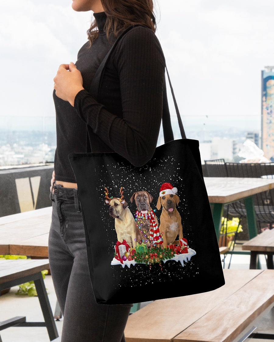 Christmas Buddies-Boerboel-Cloth Tote Bag