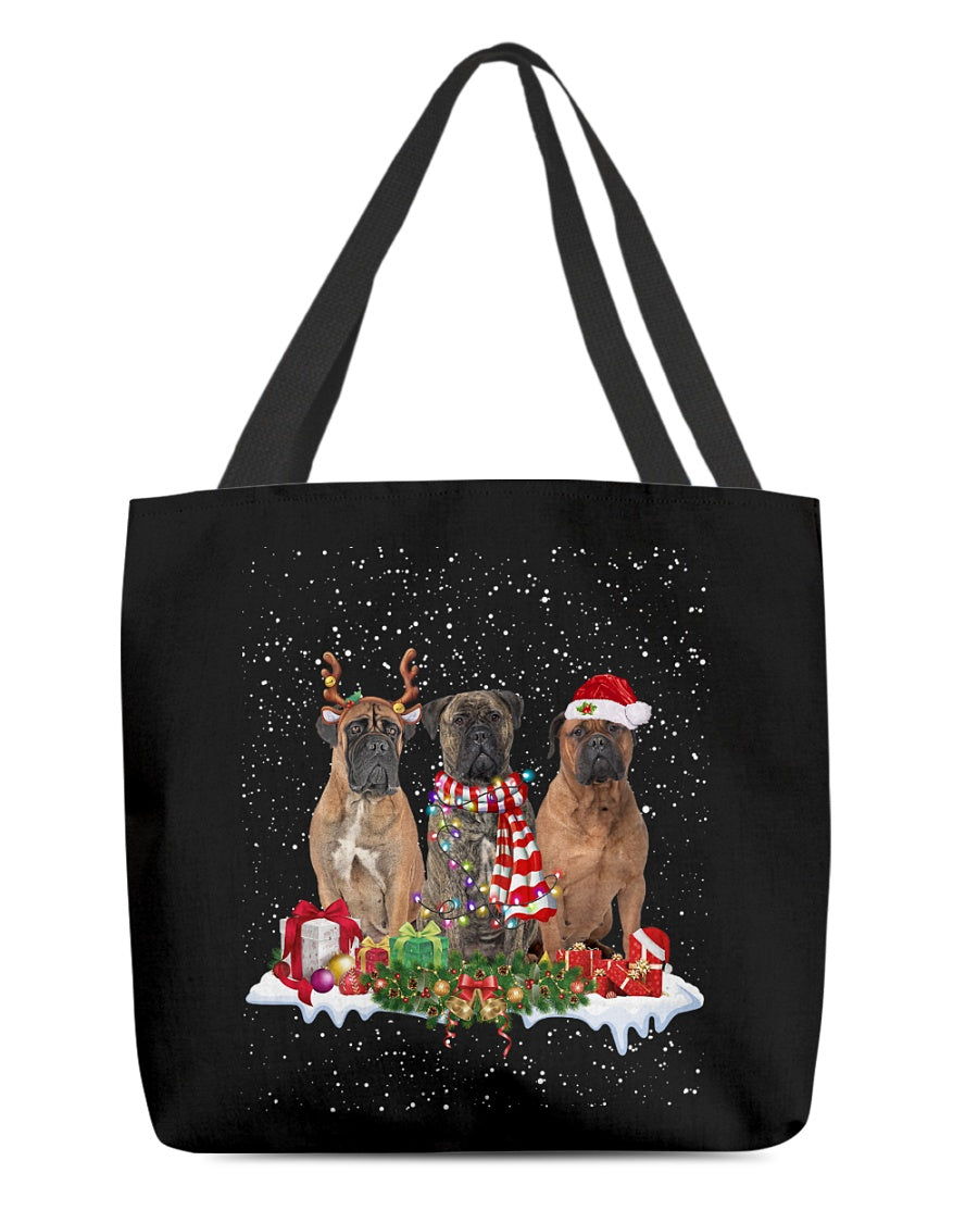 Christmas Buddies-Bullmastiff-Cloth Tote Bag