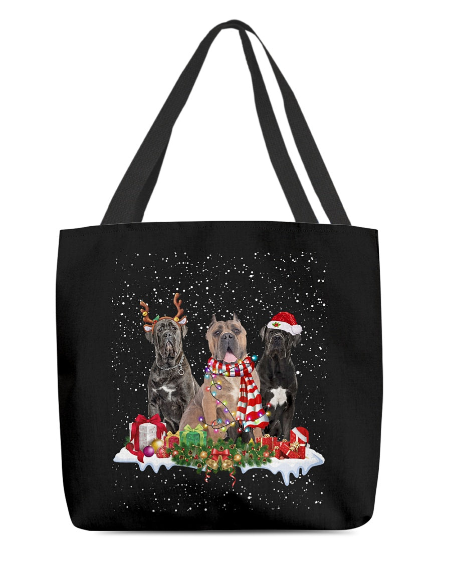 Christmas Buddies-Cane Corso-Cloth Tote Bag