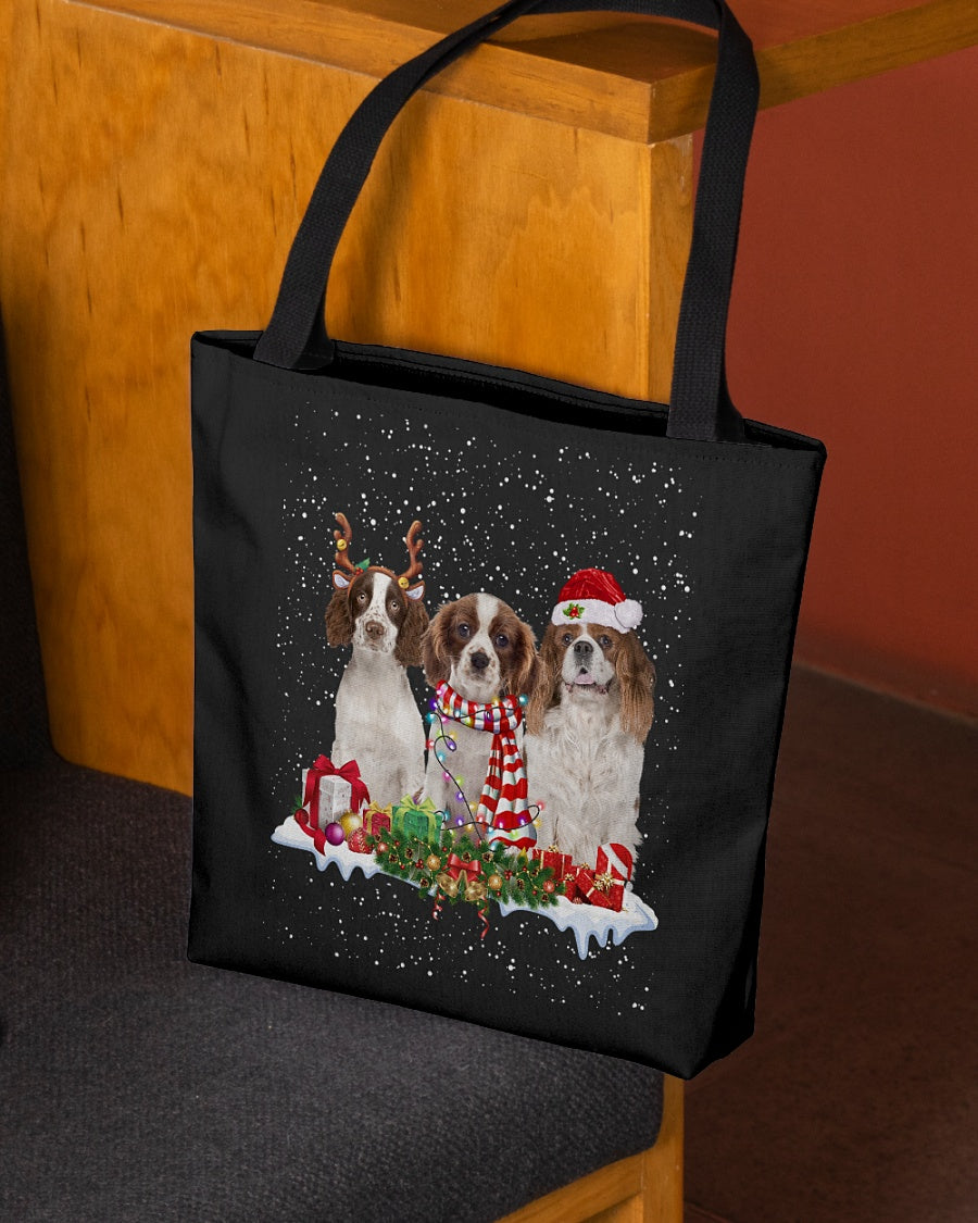 Christmas Buddies-Cavalier King Charles Spaniel 2-Cloth Tote Bag