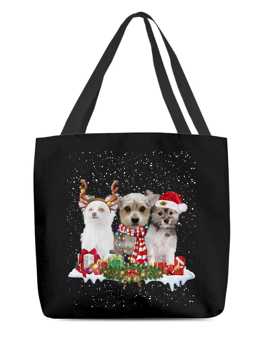 Christmas Buddies-Chorkie-Cloth Tote Bag