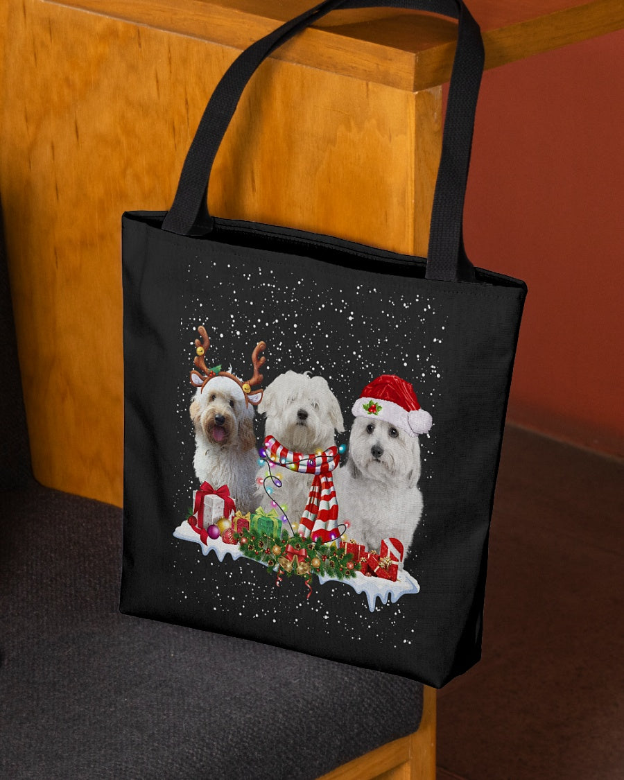 Christmas Buddies-Coton De Tulear-Cloth Tote Bag