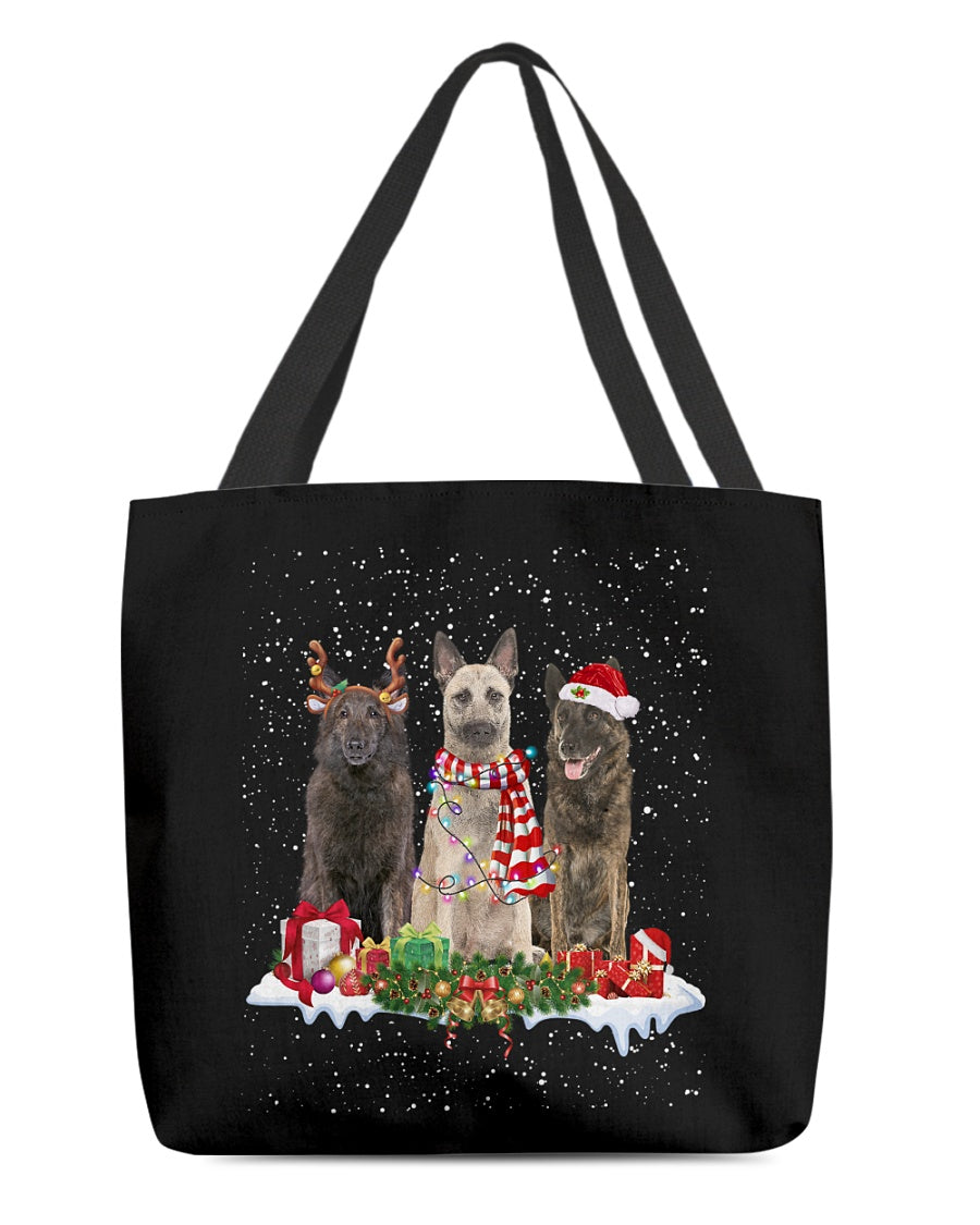 Christmas Buddies-Dutch Shepherd-Cloth Tote Bag