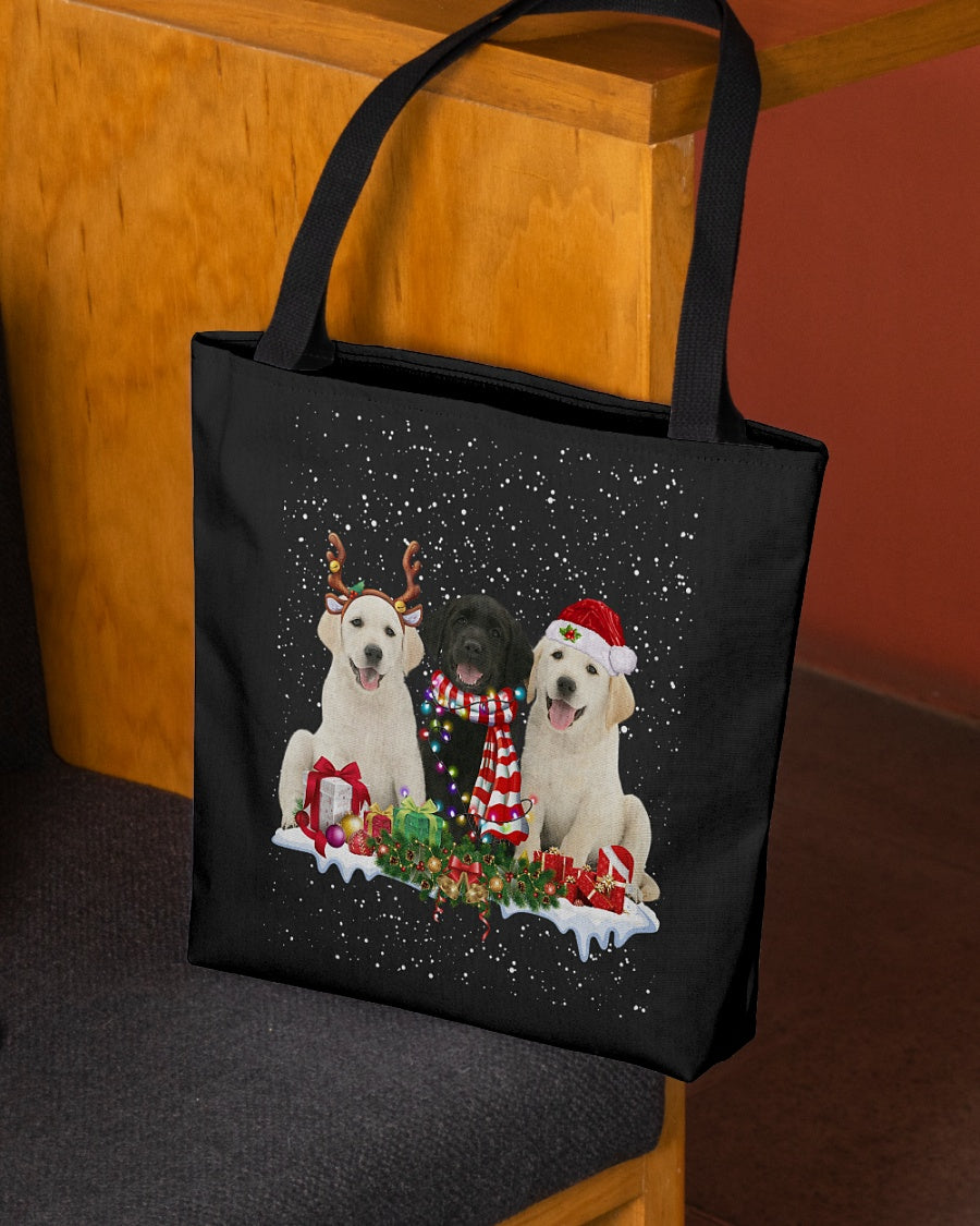 Christmas Buddies-Goldador-Cloth Tote Bag