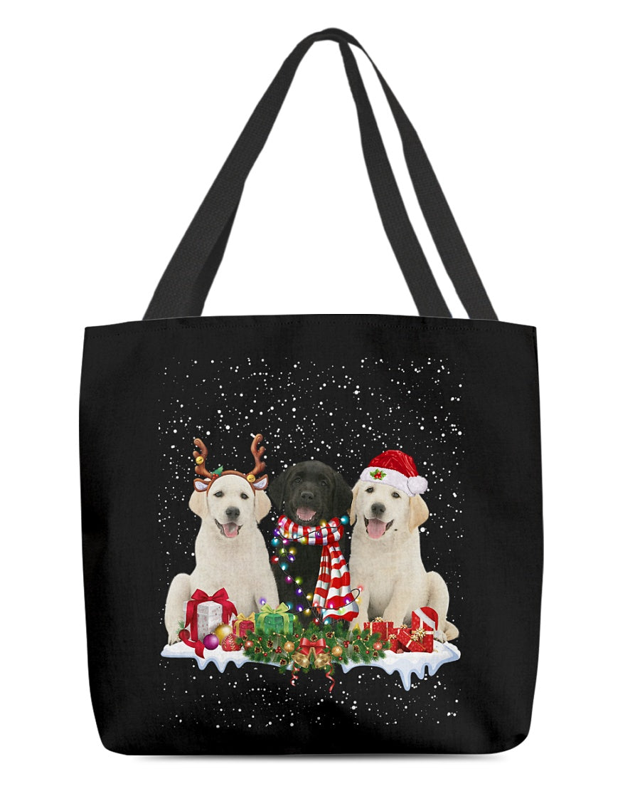 Christmas Buddies-Goldador-Cloth Tote Bag