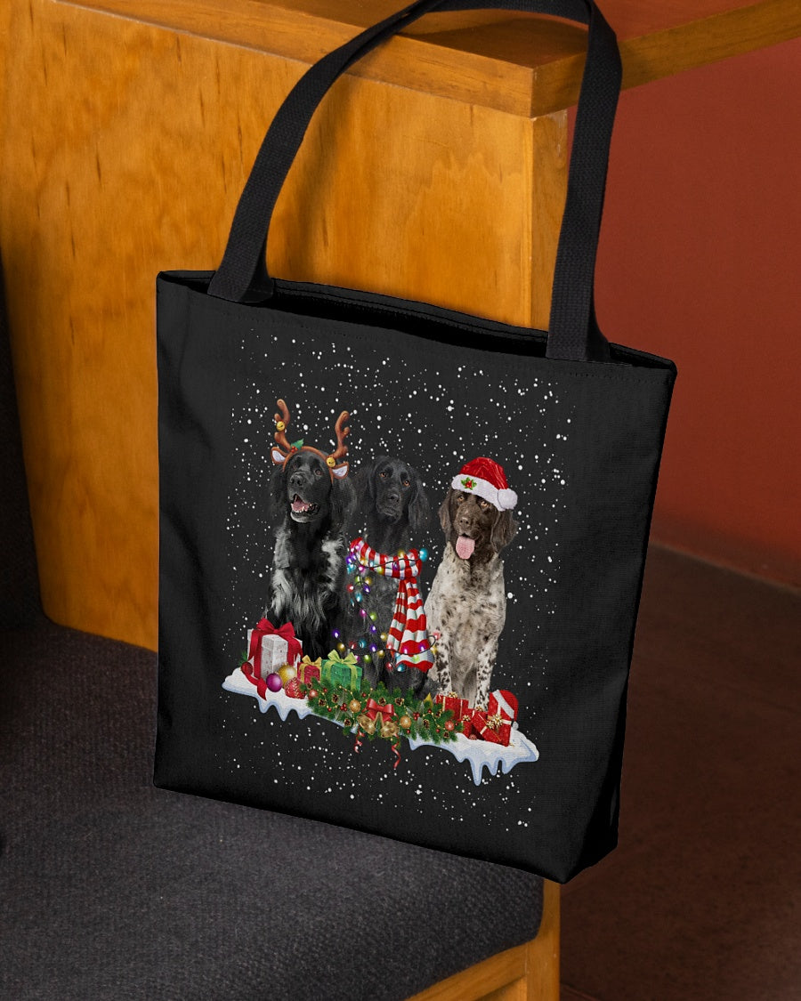 Christmas Buddies-Grosser Munsterlander-Cloth Tote Bag
