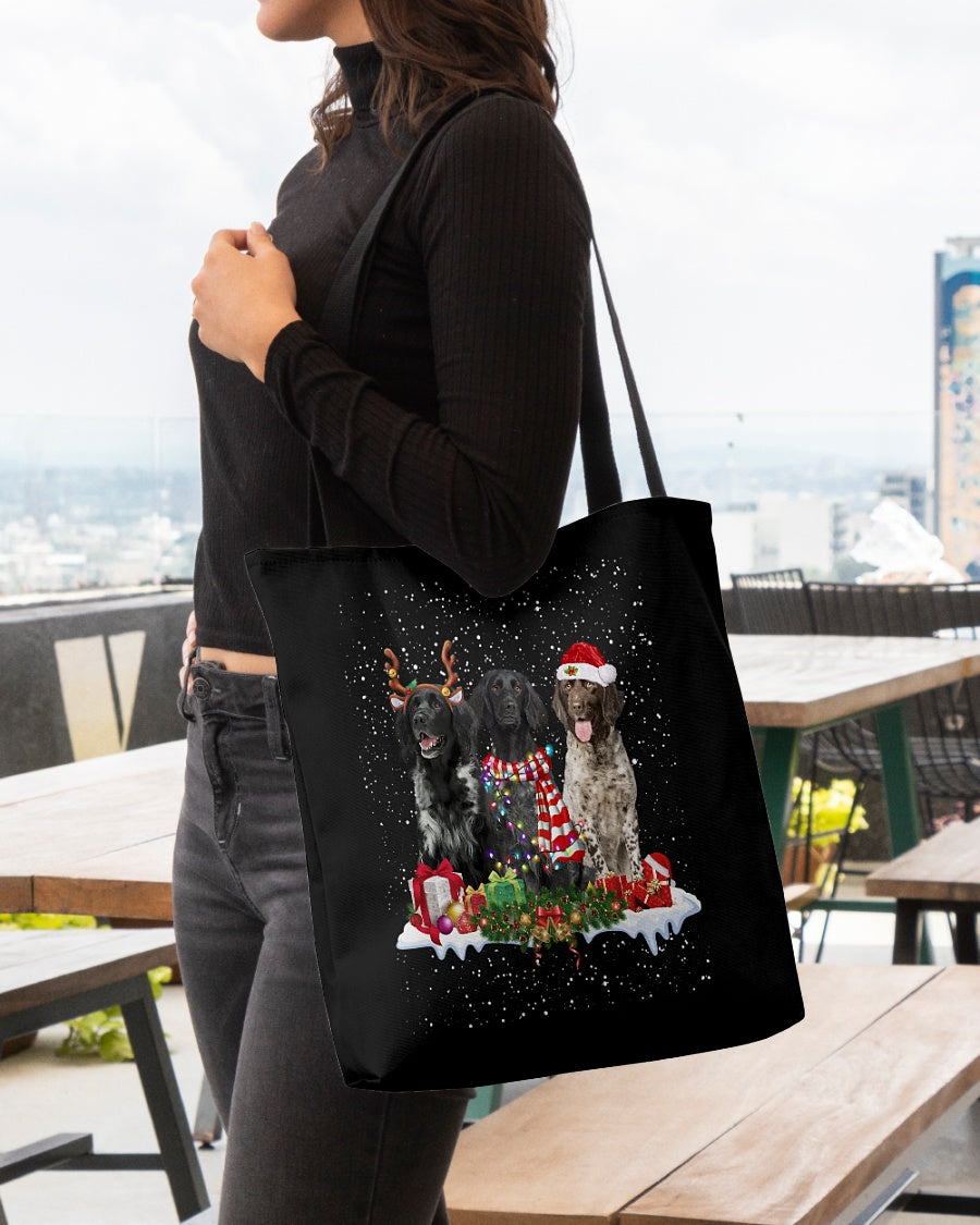 Christmas Buddies-Grosser Munsterlander-Cloth Tote Bag