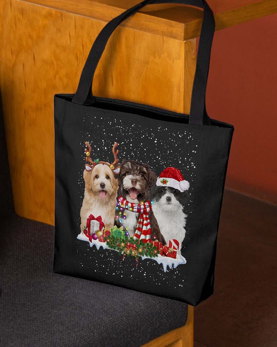 Christmas Buddies-Havanese-Cloth Tote Bag