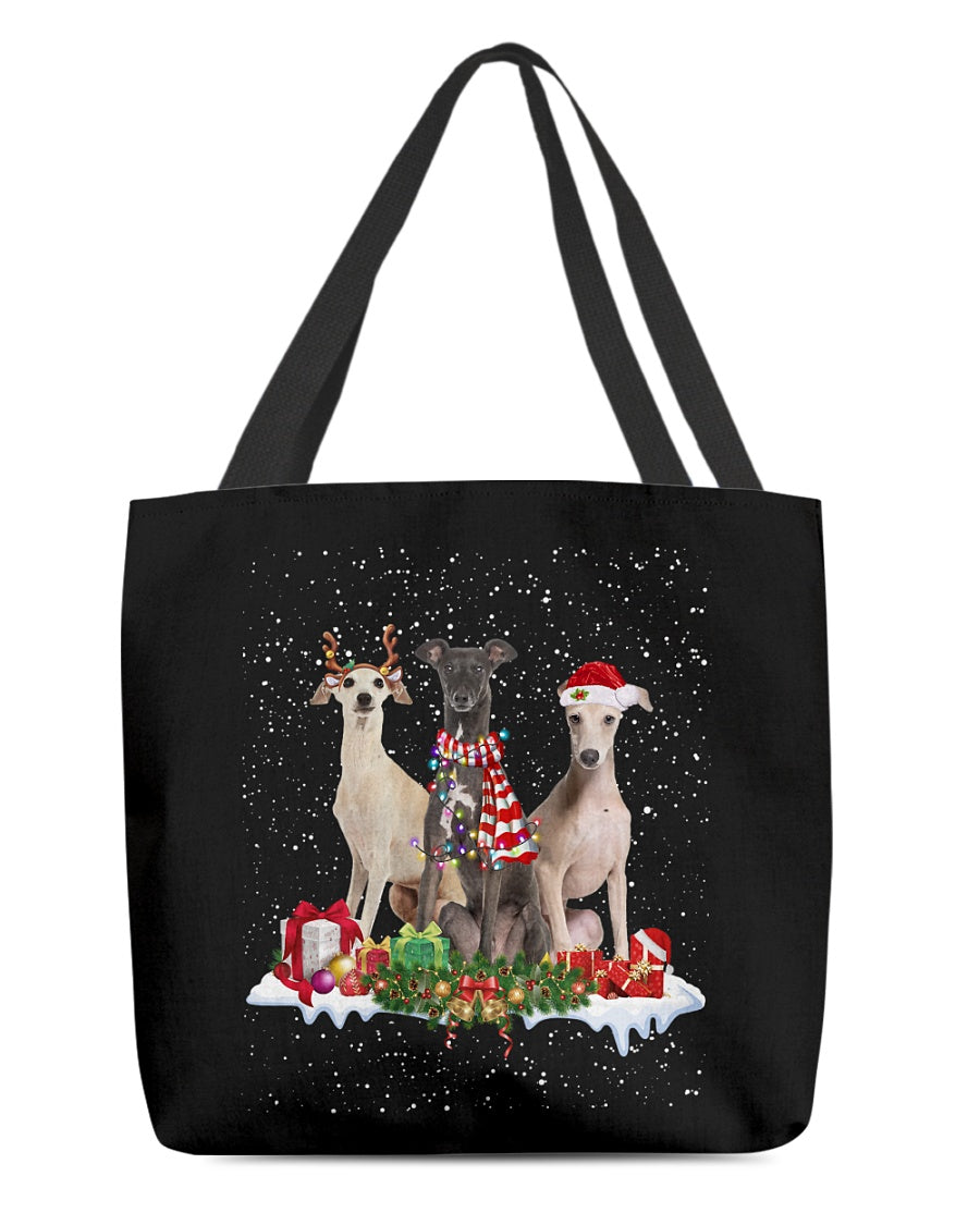 Christmas Buddies-Italian Greyhound-Cloth Tote Bag