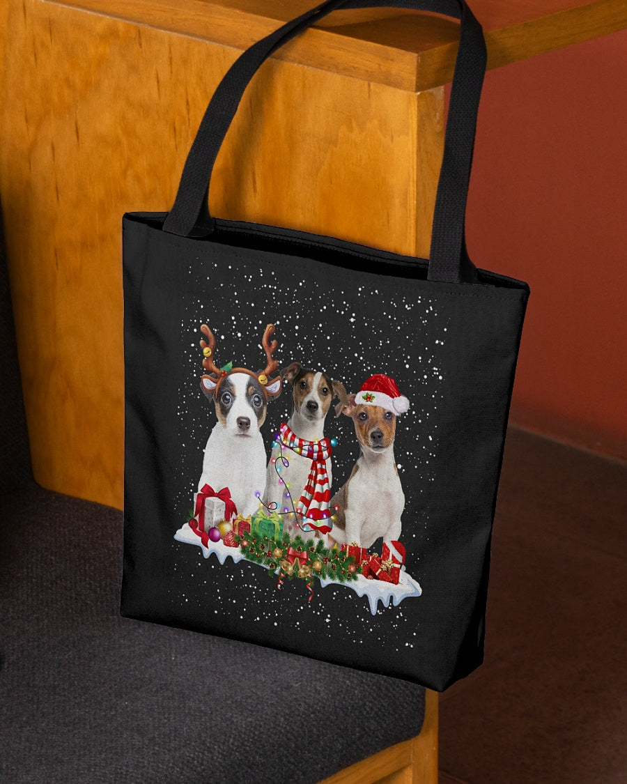 Christmas Buddies-Jack Russell Terrier-Cloth Tote Bag