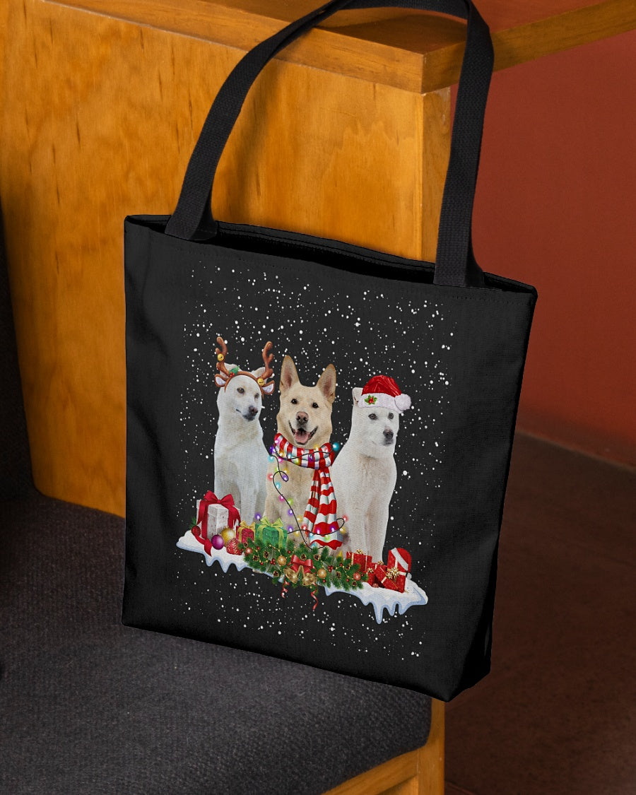 Christmas Buddies-Jindo-Cloth Tote Bag