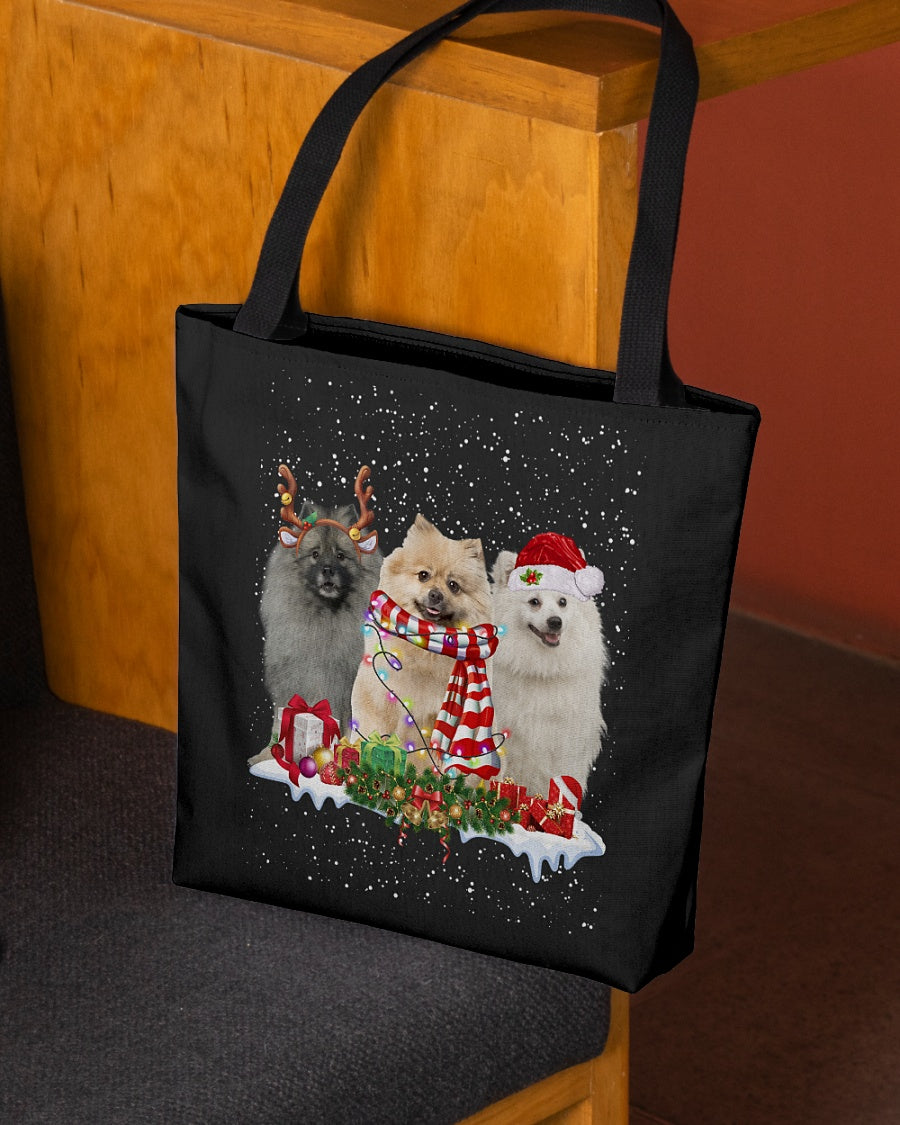 Christmas Buddies-Keeshond-Cloth Tote Bag