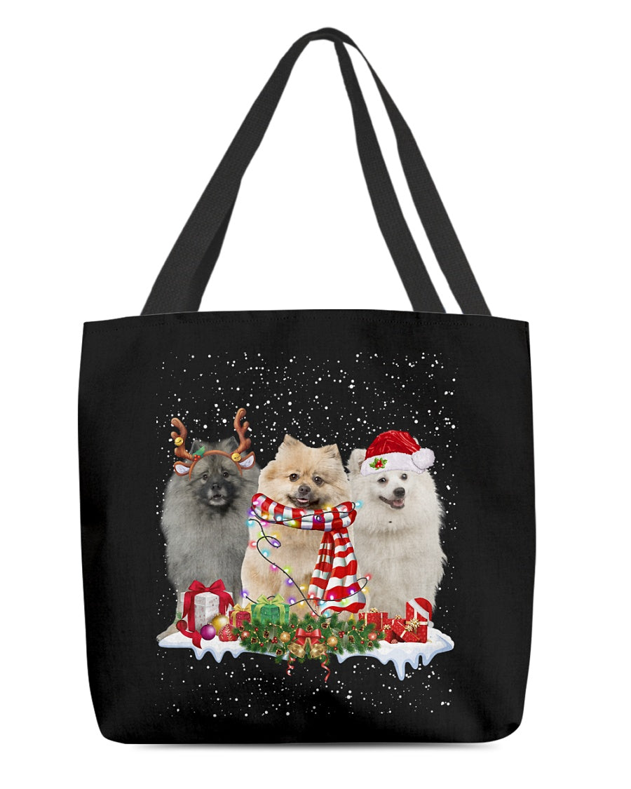 Christmas Buddies-Keeshond-Cloth Tote Bag