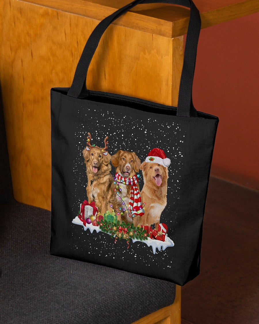 Christmas Buddies-Nova Scotia Duck Tolling Retrie-Cloth Tote Bag