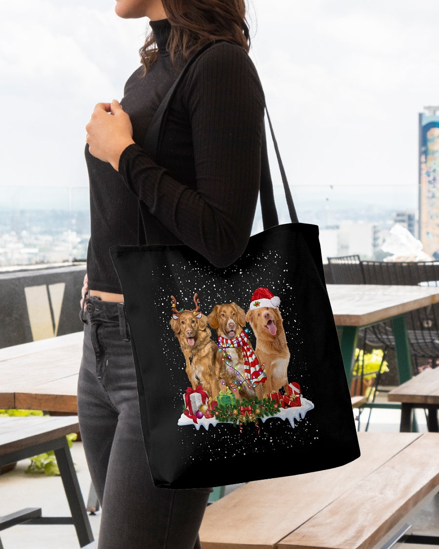 Christmas Buddies-Nova Scotia Duck Tolling Retrie-Cloth Tote Bag