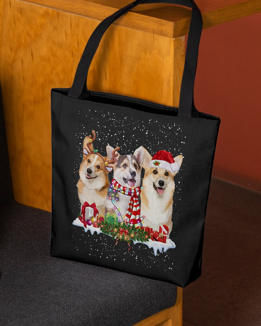 Christmas Buddies-Pembroke Welsh Corgi 1-Cloth Tote Bag