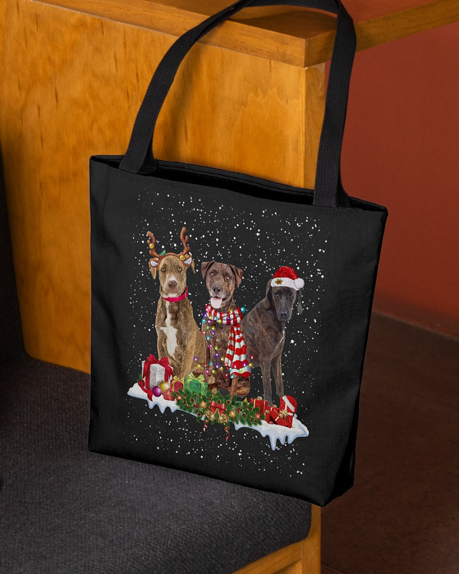 Christmas Buddies-Plott Hound-Cloth Tote Bag