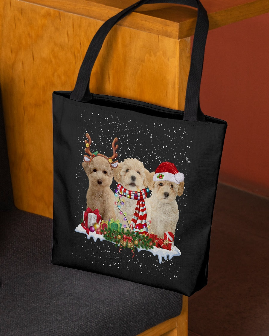 Christmas Buddies-Poochon-Cloth Tote Bag