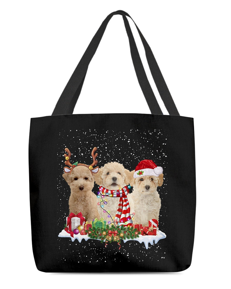 Christmas Buddies-Poochon-Cloth Tote Bag
