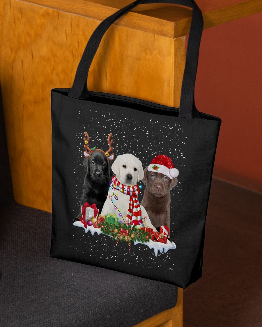 Christmas Buddies-Pup Labrador Pup-Cloth Tote Bag
