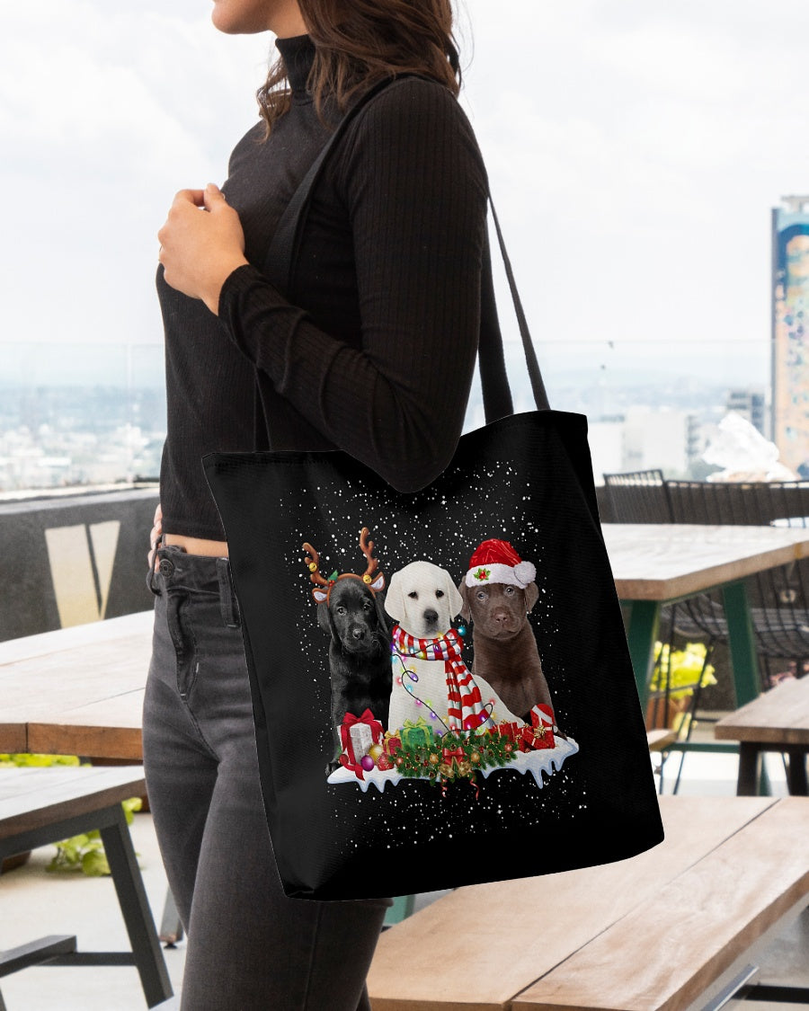 Christmas Buddies-Pup Labrador Pup-Cloth Tote Bag