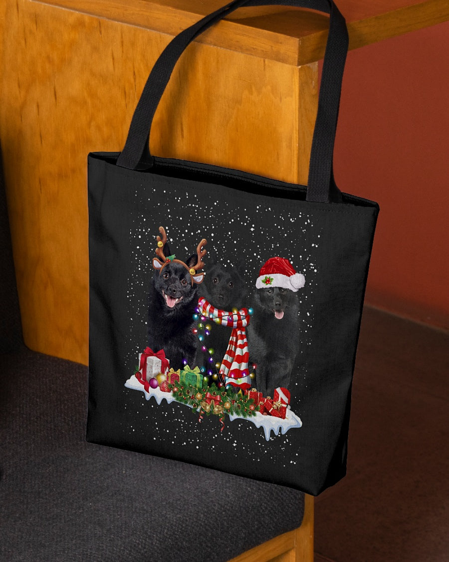 Christmas Buddies-Schipperke-Cloth Tote Bag